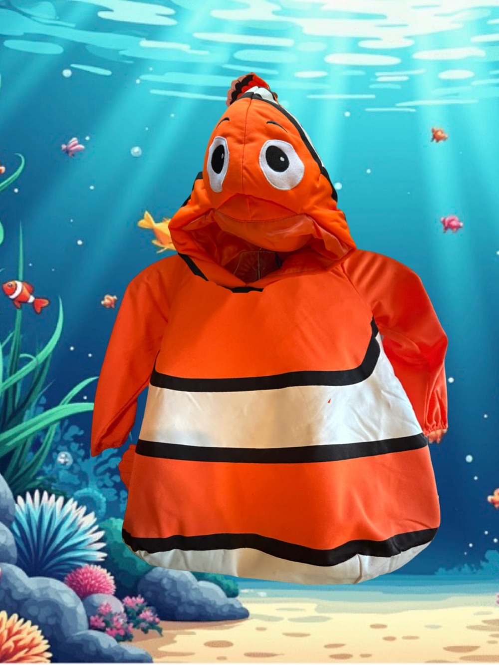 Finding Dory Nemo Orange Clownfish Costume Hoodie Child Size 4-6.